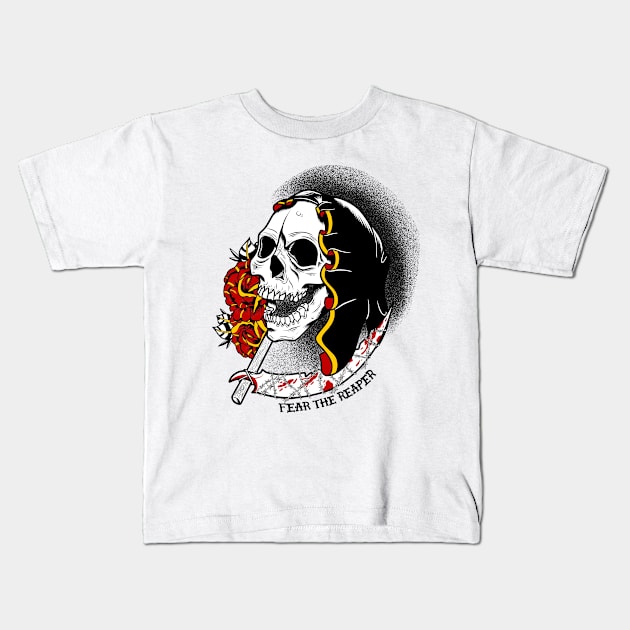 Fear The Reaper Kids T-Shirt by stuffofkings